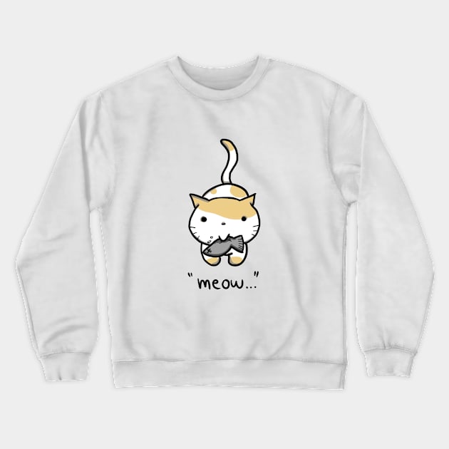 Meow Cat Crewneck Sweatshirt by owhalesumi